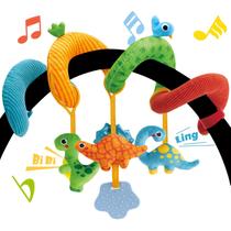 Brinquedos de assento de carro Shahaland para bebês de 0 a 6 meses com chocalho e espelho Brinquedos de assento de carro Shahaland para bebês de 0 a 6 meses com chocalho e espelho