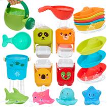Brinquedos de Banho AMCHSURI Kit 17 Peças Fácil de Limpar e Livre de Mofo Brinquedos de Banho AMCHSURI Kit 17 Peças Fácil de Limpar e Livre de Mofo