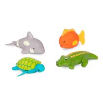 Brinquedos de banho Battat Paddling, pacote com 4 animais de banheira com mais de 2 anos Brinquedos de banho Battat Paddling, pacote com 4 animais de banheira com mais de 2 anos