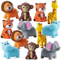Brinquedos de banho Bedwina Mini Zoo Animals em borracha de vinil (pacote com 12) Brinquedos de banho Bedwina Mini Zoo Animals em borracha de vinil (pacote com 12)
