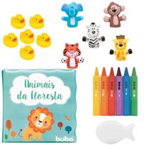 Brinquedos de Banho Buba Bebê Giz Livro Dedoche e Patinhos +6m Infantil - Moas