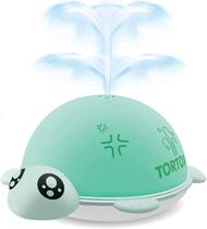 Brinquedos de banho com água em spray, luz LED, Sprinkler Tortoise, brinquedos de banho para crianças pequenas, bebês (verdes)