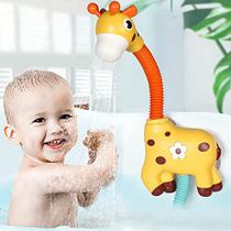 Brinquedos de banho do bebê girafa, brinquedo de sucção automática do aspersor de banho para crianças, brinquedos da banheira das crianças brinquedos da água, amarelo - BETTINA