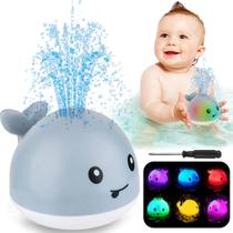 Brinquedos de banho para bebês ZHENDUO Light Up Spray Water Whale para crianças