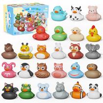 Brinquedos de banho Rubber Ducks Grarain 25 unidades para crianças menores de 18 meses