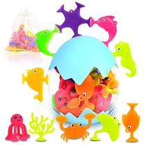 Brinquedos de banho Texviko Suction Cup Silicone Ocean Animals 18 unidades Brinquedos de banho Texviko Suction Cup Silicone Ocean Animals 18 unidades