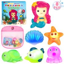 Brinquedos de banho TSDATOWR Light Up para crianças e meninas com livro Brinquedos de banho TSDATOWR Light Up para crianças e meninas com livro