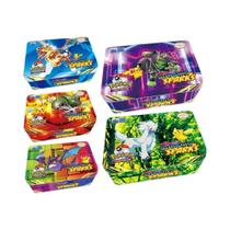 Brinquedos De Batalha Pokemon TAKARA TOMY Em Caixa De Metal Com 42 Peças, Cartões De Jogo Pikachu Brinquedos De Batalha Pokemon TAKARA TOMY Em Caixa De Metal Com 42 Peças, Cartões De Jogo Pikachu