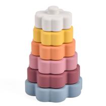 Brinquedos de bloco empilhados infantis empilhados copos coloridos para suprimentos infantis de bebê - 1