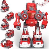 Brinquedos de bombeiros 5 em 1, brinquedos de construção par