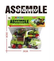 Brinquedos de caminhão 4 em 1 DIY para crianças, brinquedo de construção de veículos com chave de fenda, fricção Brinquedos de caminhão 4 em 1 DIY para crianças, brinquedo de construção de veículos com chave de fenda, fricção