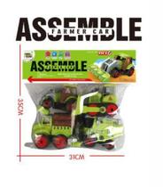 Brinquedos de caminhão 4 em 1 DIY para crianças, brinquedo de construção de veículos com chave de fenda, fricção