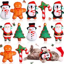 Brinquedos de Catnip para Gato Liliful de Natal - Pacote com 12 Peças de Pelúcia