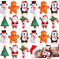 Brinquedos de Catnip para Gato Liliful de Natal - Pacote com 24 Peças de Pelúcia