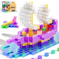 Brinquedos de construção de blocos magnéticos Apluses Transparent 64PCS