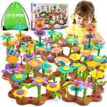 Brinquedos de construção de jardim de flores Funsland 272 unidades para crianças de 3 a 7 anos Brinquedos de construção de jardim de flores Funsland 272 unidades para crianças de 3 a 7 anos