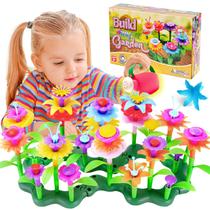 Brinquedos de construção de jardins de flores FUNZBO 99 unidades para meninas de 3 a 7 anos