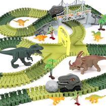 Brinquedos de corrida de dinossauros MagicKidz com mais de 255 unidades para crianças de 3 a 7 anos