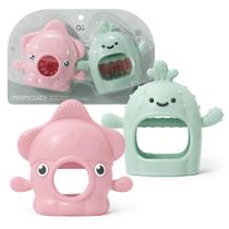 Brinquedos de dentição para bebê Momcozy, silicone, 0 a 12 meses, 2 unidades Brinquedos de dentição para bebê Momcozy, silicone, 0 a 12 meses, 2 unidades