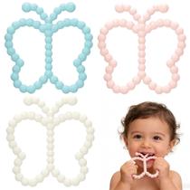 Brinquedos de dentição para bebê WZMCYGJ Borboleta de silicone, kit com 3 Brinquedos de dentição para bebê WZMCYGJ Borboleta de silicone, kit com 3