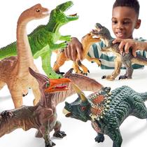 Brinquedos de dinossauro JOYIN Big para crianças pequenas com livro educacional, 6 unidades