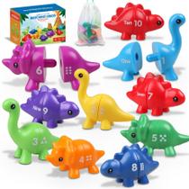 Brinquedos de dinossauro para crianças Montessori Anzimo de 1 a 4 anos com bolsa