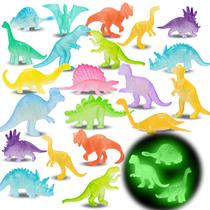 Brinquedos de dinossauro Thremhoo, 32 peças, minibonecos de dinossauro que brilham no escuro