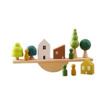 Brinquedos De Empilhamento Sensorial Montessori Para Crianças Blocos De Floresta De Madeira Jogo De