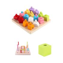 Brinquedos De Empilhar De Madeira Com Combinação De Cores Para Crianças, Jogo De Coordenação Brinquedos De Empilhar De Madeira Com Combinação De Cores Para Crianças, Jogo De Coordenação