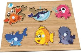 Brinquedos De Encaixe Quebra Cabeça De Animais Aquáticos