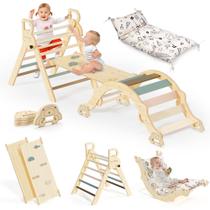 Brinquedos de escalada para crianças BlueWood Pikler Triangle Set 8 em 1 Brinquedos de escalada para crianças BlueWood Pikler Triangle Set 8 em 1