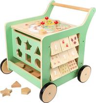 brinquedos de madeira de pé pequeno Premium Pastel Baby Walker de madeira e playcenter Mova-o! Projetado para crianças com mais de 12 meses, Multi (10947)
