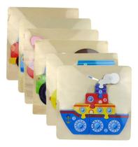 Brinquedos De Madeira Montessori Criativo Didático Veículos - DM TOYS