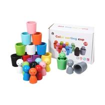 Brinquedos De Madeira Montessori Para Crianças, Jogos Educativos De Classificação De Cores E