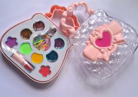 Brinquedos de maquiagem /Kits de Maquiagem Infantil b morango unicornio Mala Paleta Millk shake sorverte bolsa serea