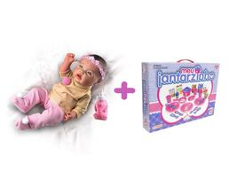 Brinquedos De Meninas 3 4 5 6Anos Kit Boneca Reborn + Jantar