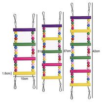 Brinquedos de pássaros 37 cm para papagaio brinquedo de estimação balanço subir escada de ponte de madeira calopsita periquito periquito periquito periquito