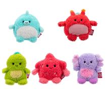 Brinquedos de pelúcia BumBumz AquaBumz 11,43 cm, pacote com 5, Blowfish, Axolotl