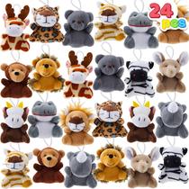 Brinquedos de pelúcia JOYIN, 24 peças, mini Safari Animal, 4-6 cm Brinquedos de pelúcia JOYIN, 24 peças, mini Safari Animal, 4-6 cm