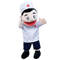 Brinquedos de pelúcia RPG Boca aberta Personagens profissionais Fantoches de mão Brinquedos infantis