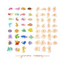 Brinquedos De Pesca Magnéticos De Madeira Montessori Para Crianças, Meninos E Meninas,