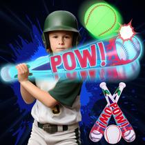 Brinquedos de piscina, beisebol inflável com iluminação LED, bastão para crianças de 8 a 12 anos