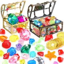 Brinquedos de piscina Diving Gem MARFOREVER 70 peças com 2 caixas de tesouro