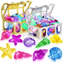 Brinquedos de piscina Duchong Dive Gems 36 unidades com 2 caixas de tesouro para crianças Brinquedos de piscina Duchong Dive Gems 36 unidades com 2 caixas de tesouro para crianças