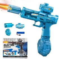 Brinquedos de pistola de água elétrica DinXlon com luzes LED para crianças e adultos