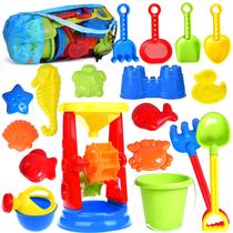 Brinquedos de praia Fun Little Toys Conjunto de brinquedos de areia para crianças com roda d'água