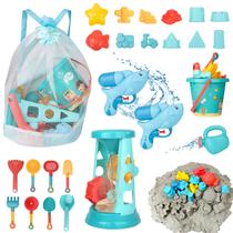 Brinquedos de praia LUCKFUTURE Sand Toys, 25 unidades com pistola de água para crianças