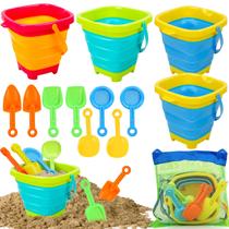 Brinquedos de praia TOY Life dobráveis para crianças com baldes de areia e pás Brinquedos de praia TOY Life dobráveis para crianças com baldes de areia e pás
