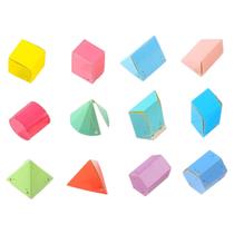 Brinquedos De Quebra-Cabeça De Formas Geométricas 12 Peças Conjunto De Manipulativos De Papel Para