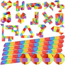 Brinquedos de quebra-cabeça GOLDGE Mini Fidget Snake Cube, pacote com 24, crianças de 4 a 8 anos Brinquedos de quebra-cabeça GOLDGE Mini Fidget Snake Cube, pacote com 24, crianças de 4 a 8 anos